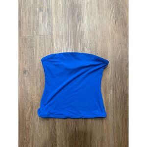 Suuksess Womens Royal Blue Strapless Tube Top Silicone Grip Stretch Small